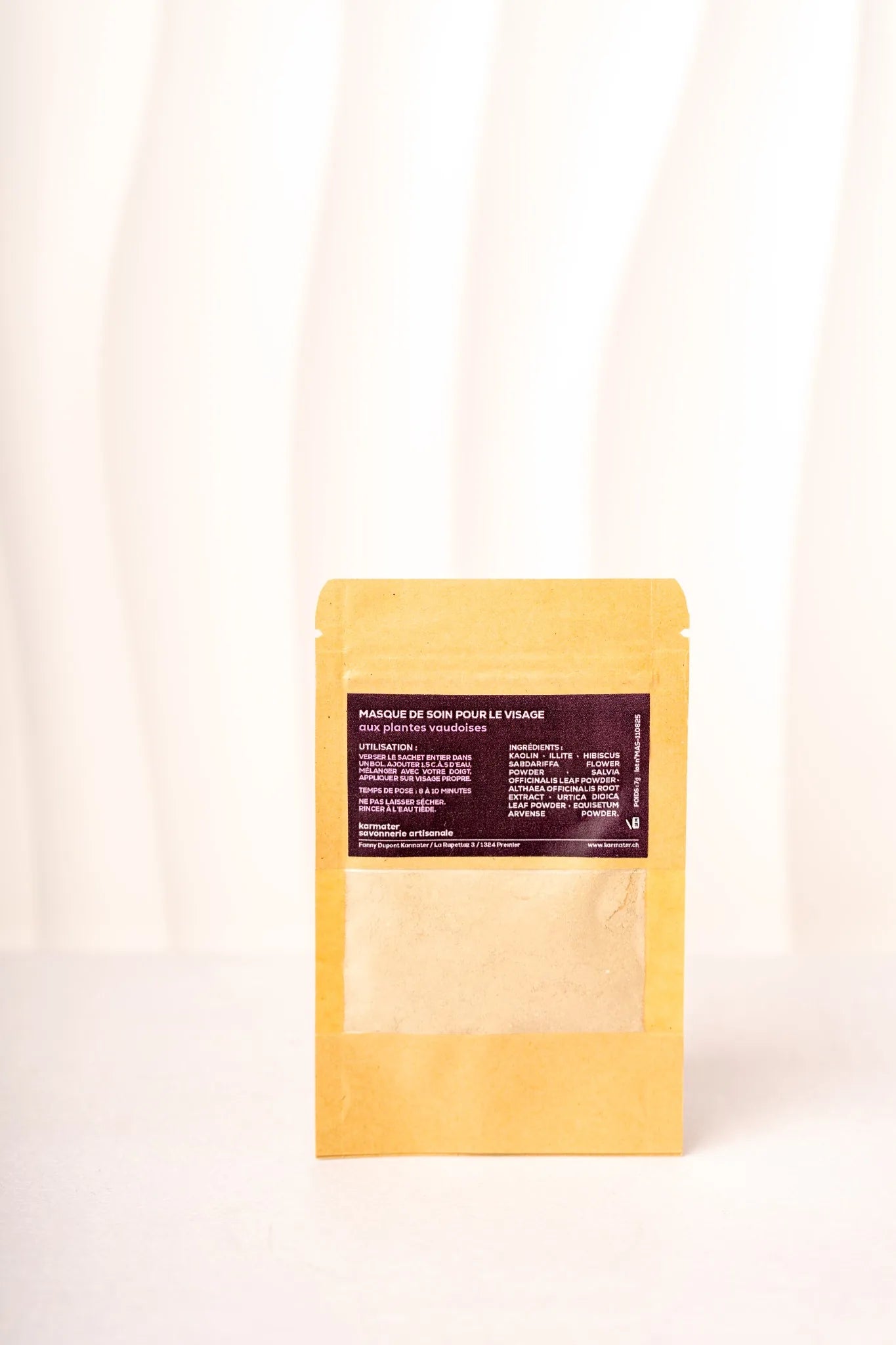 Masque de soin pour le visage de la marque Karmater