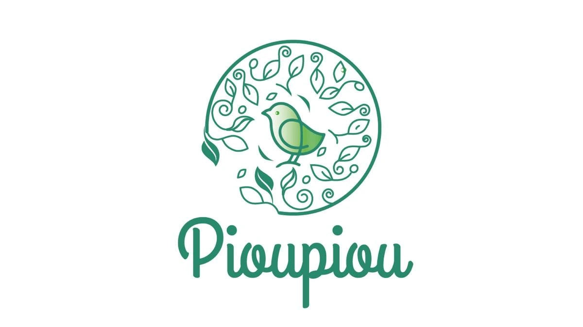 Logo de Pioupiou, marque suisse de soins naturels pour bébés, enfants et toute la famille